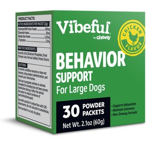 Vibeful Behavior Support Powder Calming Supplement for Large Dogs, 30 count