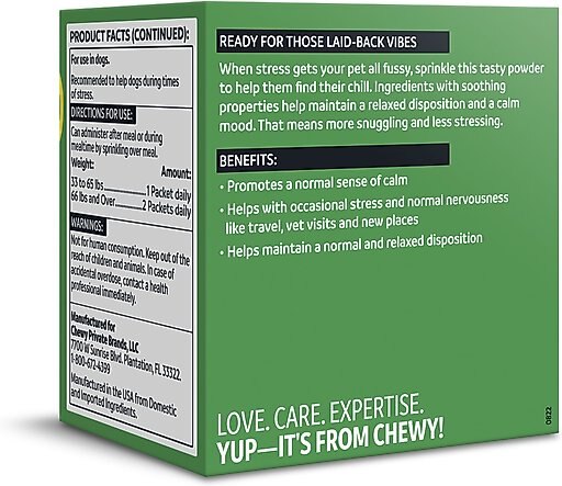 Vibeful Behavior Support Powder Calming Supplement for Large Dogs, 30 count
