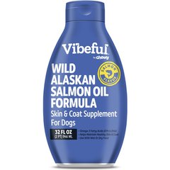 Vibeful Wild Alaskan Salmon Oil Formula Liquid Skin & Coat Supplement for Dogs, 32-fl oz bottle