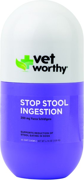 Vet Worthy Stool Ingestion Liver Flavored Soft Chew Supplement for Adult Dogs, 45 count slide 1 of 2
