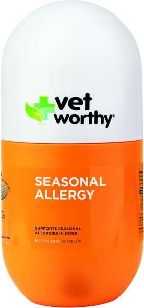 Vet Worthy Seasonal Allergy Liver Flavored Supplement for Adult Dogs, 60 count slide 1 of 2