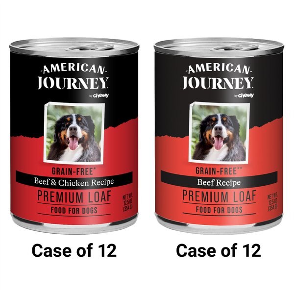 American Journey Beef Recipe + Beef & Chicken Recipe Canned Dog Food slide 1 of 9