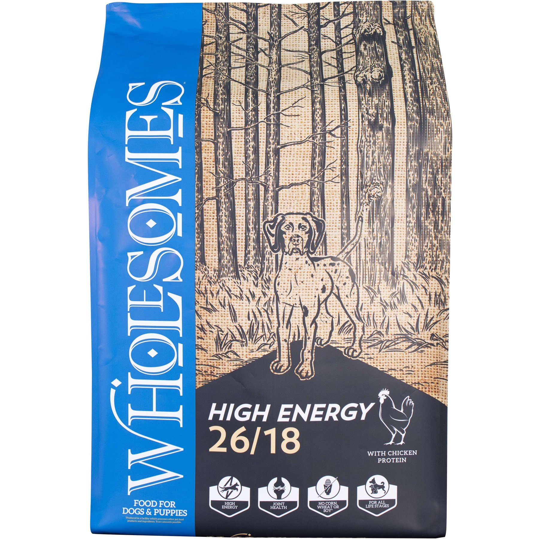 WHOLESOMES High Energy 26 18 Dry Dog Food 40 lb bag Chewy