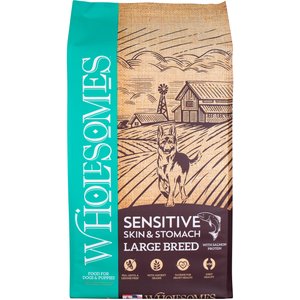 Wholesomes Sensitive Skin & Stomach Large Breed Salmon Dry Dog Food, 30-lb bag
