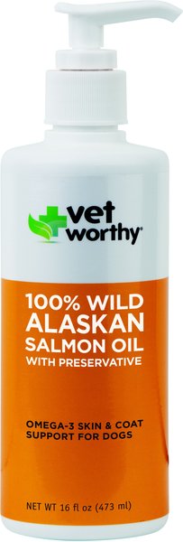 Vet Worthy 100% Wild Alaskan Salmon Oil Dog Supplement, 16-oz bottle slide 1 of 2