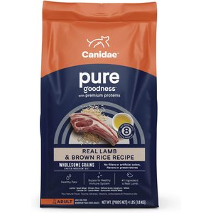 CANIDAE Pure Real Lamb & Brown Rice Recipe Dry Dog Food, 4-lb bag