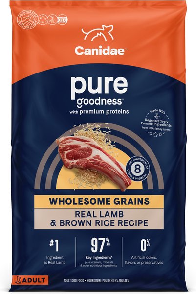 CANIDAE Pure Real Lamb & Brown Rice Recipe Dry Dog Food, 24-lb bag slide 1 of 8