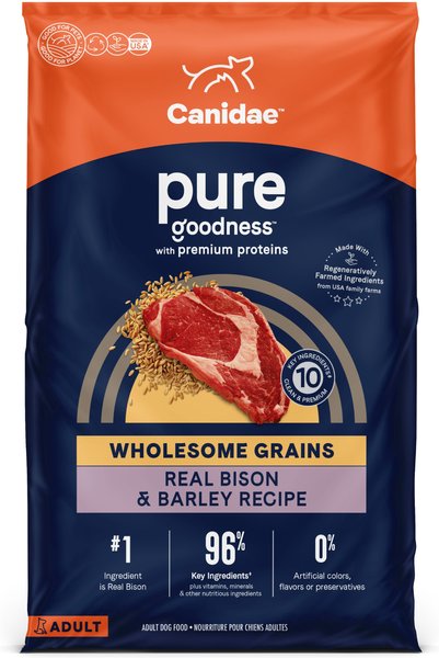 CANIDAE Pure Real Bison & Barley Recipe Dry Dog Food, 24-lb bag slide 1 of 8