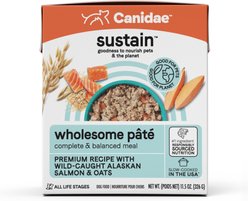 CANIDAE Sustain Wholesome Pate Premium Recipe with Wild-Caught Salmon Wet Dog Food, 11.5-oz can, case of 12