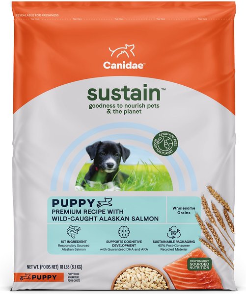 CANIDAE Sustain Premium Puppy Recipe with Wild-Caught Alaskan Salmon Dry Dog Food, 18-lb bg slide 1 of 8