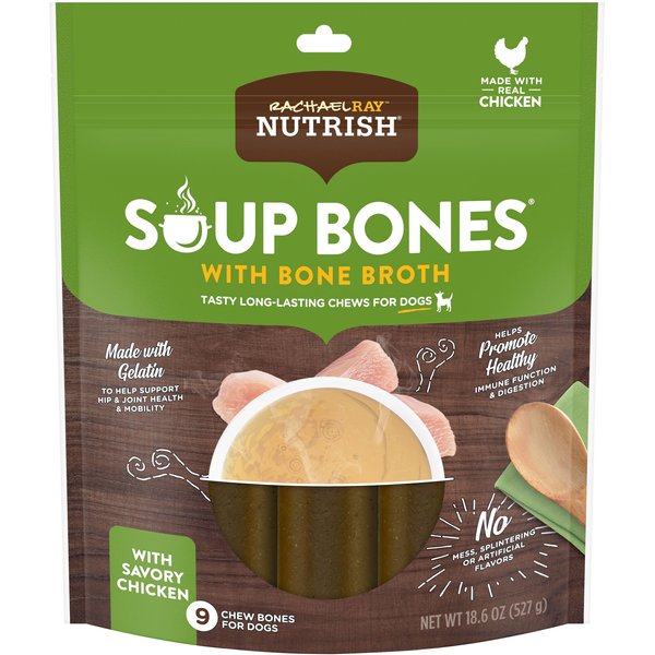 RACHAEL RAY NUTRISH Soup Bones with Bone Broth Savory Chicken Dog