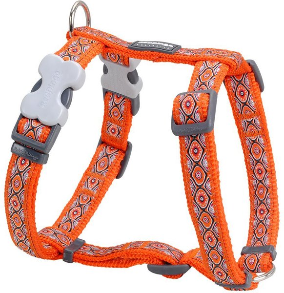 Red Dingo Designer Snake Eyes Nylon Back Clip Dog Harness, Orange, Large: 22 to 31.5-in chest slide 1 of 9