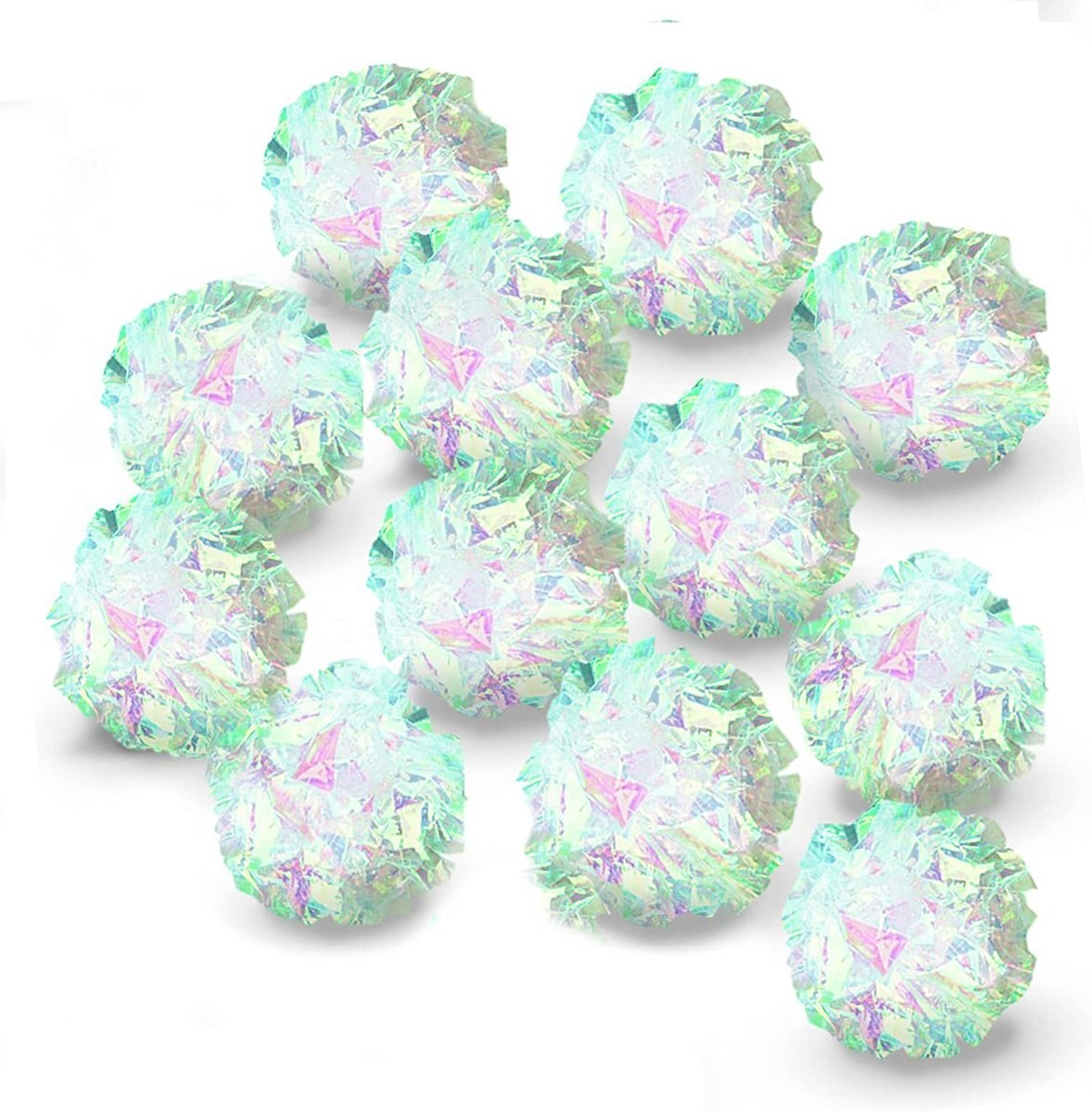 SUNGROW Entertainment Clear Mylar Indoor Cat & Ferret Crinkle Balls