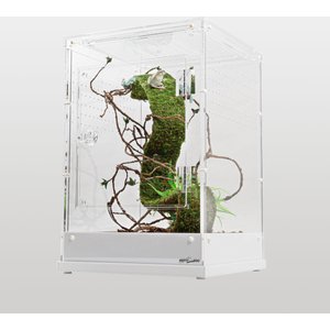REPTI ZOO Two-Way Acrylic Reptile & Insect Enclosure Detachable Reptile Breeding Box Habitat Terrariums Cage