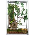 OiiBO 2-in-1 Glass Screen & Mesh Ventilation Double Hinge Door Reptile Terrarium, Large, 55-gal, White