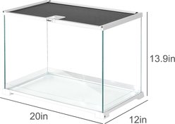 OiiBO Glass Reptile Tank Terrarium, 15-gal, White slide 2 of 5