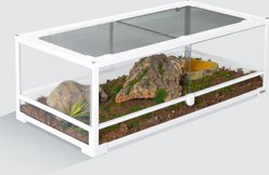 OiiBO Full Glass Front Opening Reptile Tank Terrarium, 35-gal