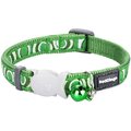 Red Dingo Circadelic Nylon Breakaway Cat Collar with Bell, Green, 8 to 12.5-in neck, 1/2-in wide
