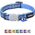 Red Dingo Nylon Reflective Breakaway Cat Collar with Bell, Medium Blue, 8 to 12.5-in neck, 1/2-in wide