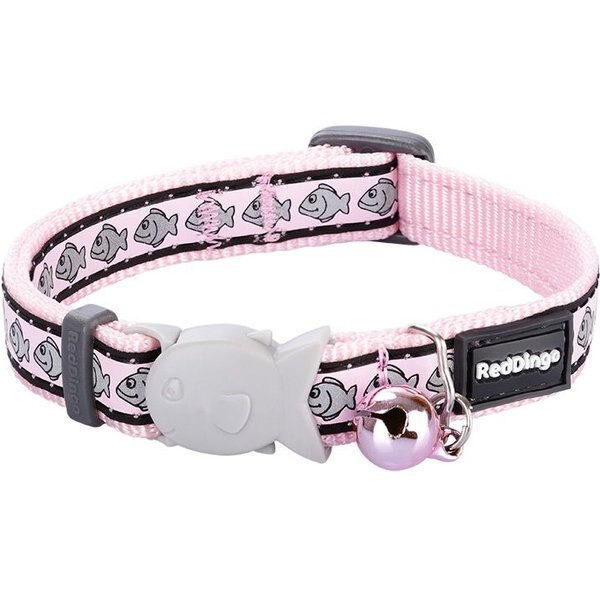 Red Dingo Snake Eyes Nylon Breakaway Cat Collar with Bell
