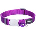 Red Dingo Classic Nylon Breakaway Cat Collar with Bell, Purple, 8 to 12.5-in neck, 1/2-in wide