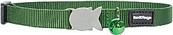 Red Dingo Classic Nylon Breakaway Cat Collar with Bell, Green, 8 to 12.5-in neck, 1/2-in wide slide 2 of 6