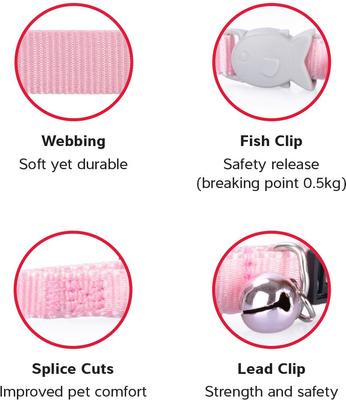 Show full view: Red Dingo Nylon Breakaway Kitten Collar, Light Blue, 6 to 10-in neck, 1/3-in wide slide 5 of 10