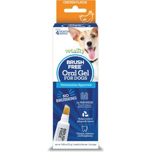 Vetality Brush Free Oral Gel Dental Care for Dogs, 0.88-oz bottle