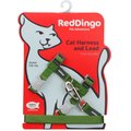 Red Dingo Classic Nylon Cat Harness & Leash, Green, 10.6 to 18.9-in chest