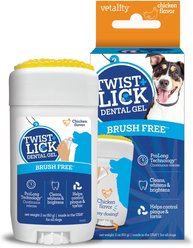 Vetality Brush Free Twist & Lick Dental Gel Care for Dogs, 1.83-oz bottle
