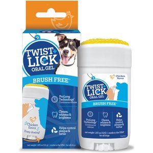 Vetality Brush Free Twist & Lick Dental Gel Care for Dogs, 1.83-oz bottle