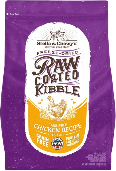 Stella & Chewy's Chicken Flavored Raw Coated Cage Free Dry Cat Food, 2.5-lb bag slide 1 of 3