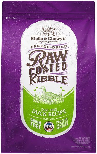 STELLA CHEWY S Duck Flavored Raw Coated Cage Free Dry Cat Food