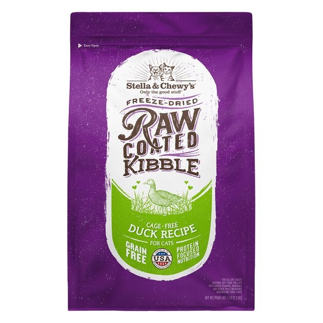 Stella & Chewy's Duck Flavored Raw Coated Cage Free Dry Cat Food
