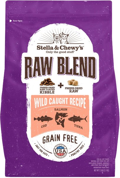 Stella & Chewy's Raw Blend Wild Caught Recipe Dry Cat Food, 2.5-lb bag slide 1 of 4