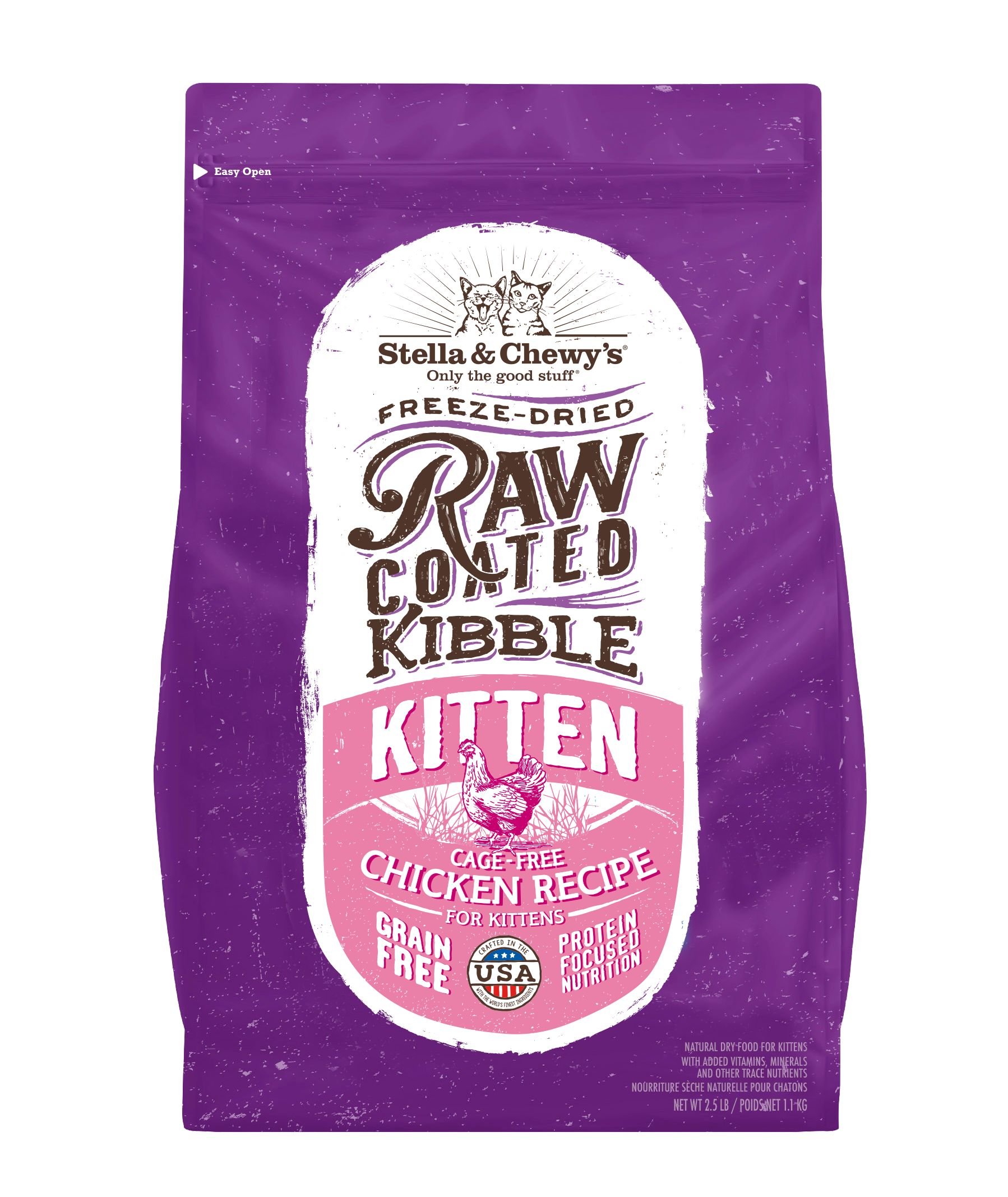 Stella And Chewys Chicken Flavored Raw Coated Cage Free Kitten Dry Cat