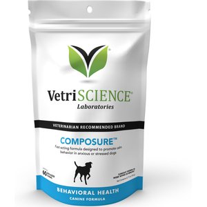 VetriScience Composure Behavioral Health Bite-Sized Dog Chews, 60 count