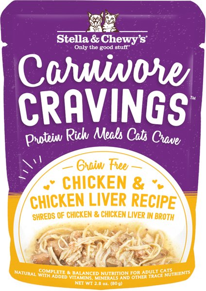 Stella Chewy s Carnivore Cravings Chicken Chicken Liver Flavored Shredded Wet Cat Food