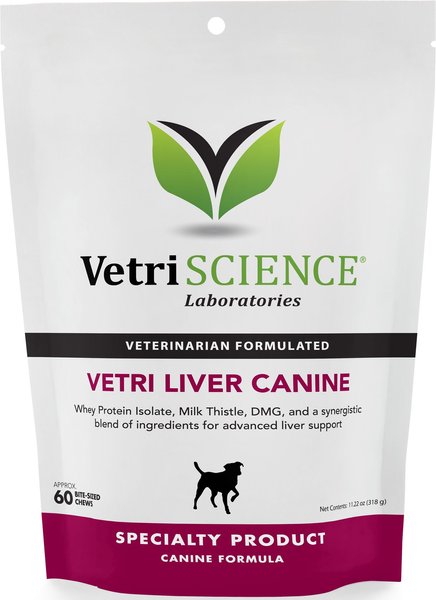 VetriScience Vetri-Liver Liver Flavored Soft Chew Liver Supplement for Dogs, 60 count slide 1 of 5