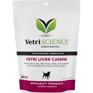 VetriScience Vetri-Liver Liver Flavored Soft Chew Liver Supplement for Dogs, 60 count