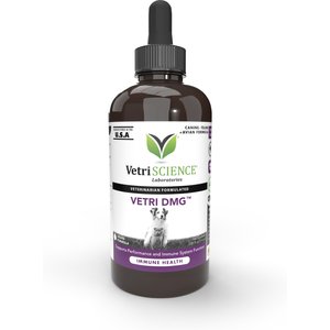 VetriScience Vetri-DMG Liquid Immune Supplement for Dogs, Cats & Birds, 114-mL
