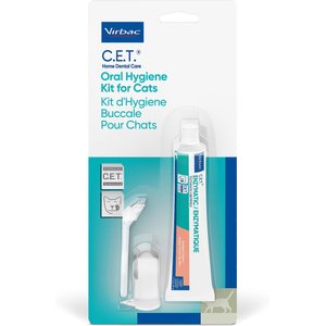 Virbac C.E.T. Enzymatic Oral Hygiene Seafood Flavor Cat Dental Kit