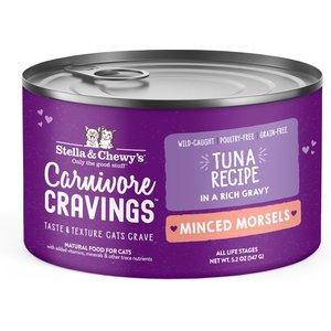 Stella & Chewy's Stella & Chewy's Carnivore Cravings Wild-Caught Tuna Flavored Minced Wet Cat Food, 5.2-oz can, case of 24