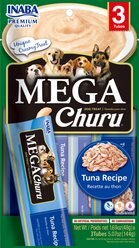 Inaba Dog Mega Churu Chicken & Tuna Flavored Grain-Free Lickable Dog Treats, 1.69-oz, 3 count