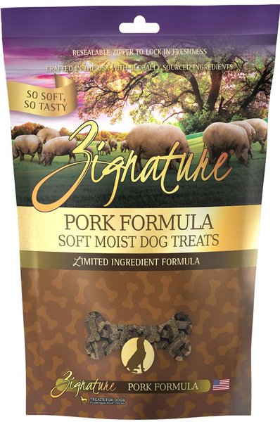 Zignature Pork Flavored Soft Dog Treats, 4-oz bag slide 1 of 9
