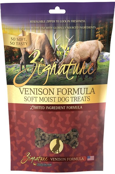 Zignature Venison Flavored Soft Dog Treats, 4-oz bag slide 1 of 9