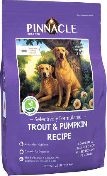 Pinnacle Trout & Pumpkin Dry Dog Food, 22-lb bag slide 1 of 5