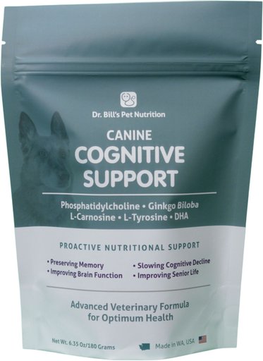 Dr. Bill's Pet Nutrition Canine Cognitive Support Brain & Nervous System Senior Dog Supplement Powder, 180-gm pouch