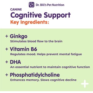 Dr. Bill's Pet Nutrition Canine Cognitive Support Brain & Nervous System Senior Dog Supplement Powder, 180-gm pouch