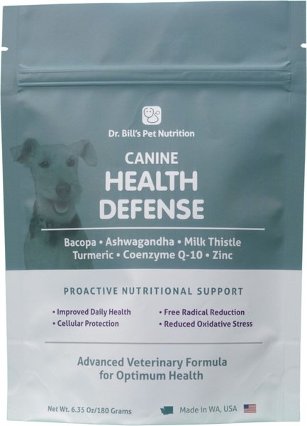 Dr. Bill's Pet Nutrition Canine Health Defense Dog Supplement Powder, 180-gm pouch slide 1 of 9